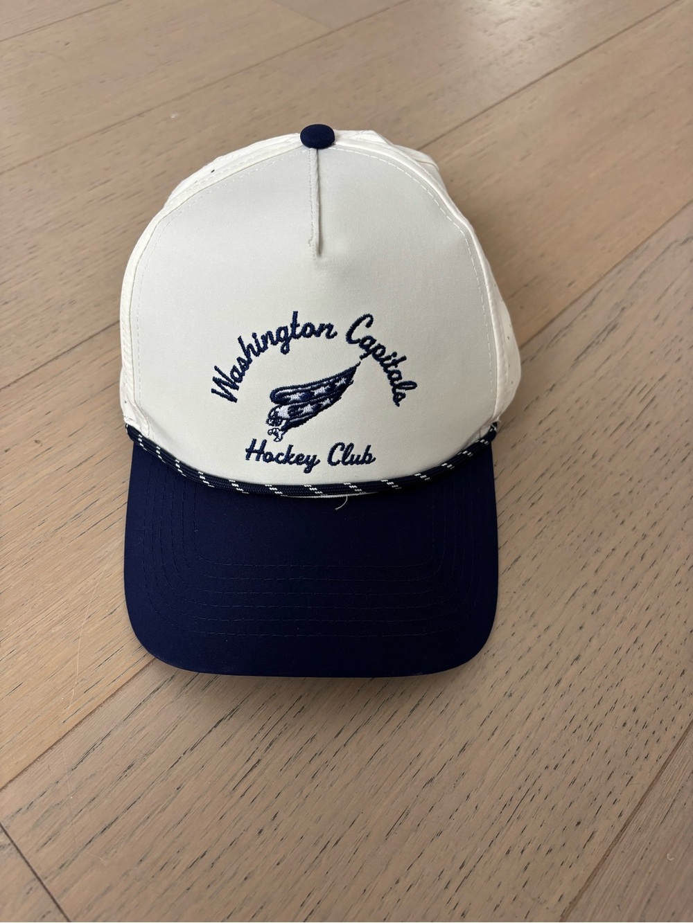 Washington Capitals Hockey Club White and Navy Trucker Hat
